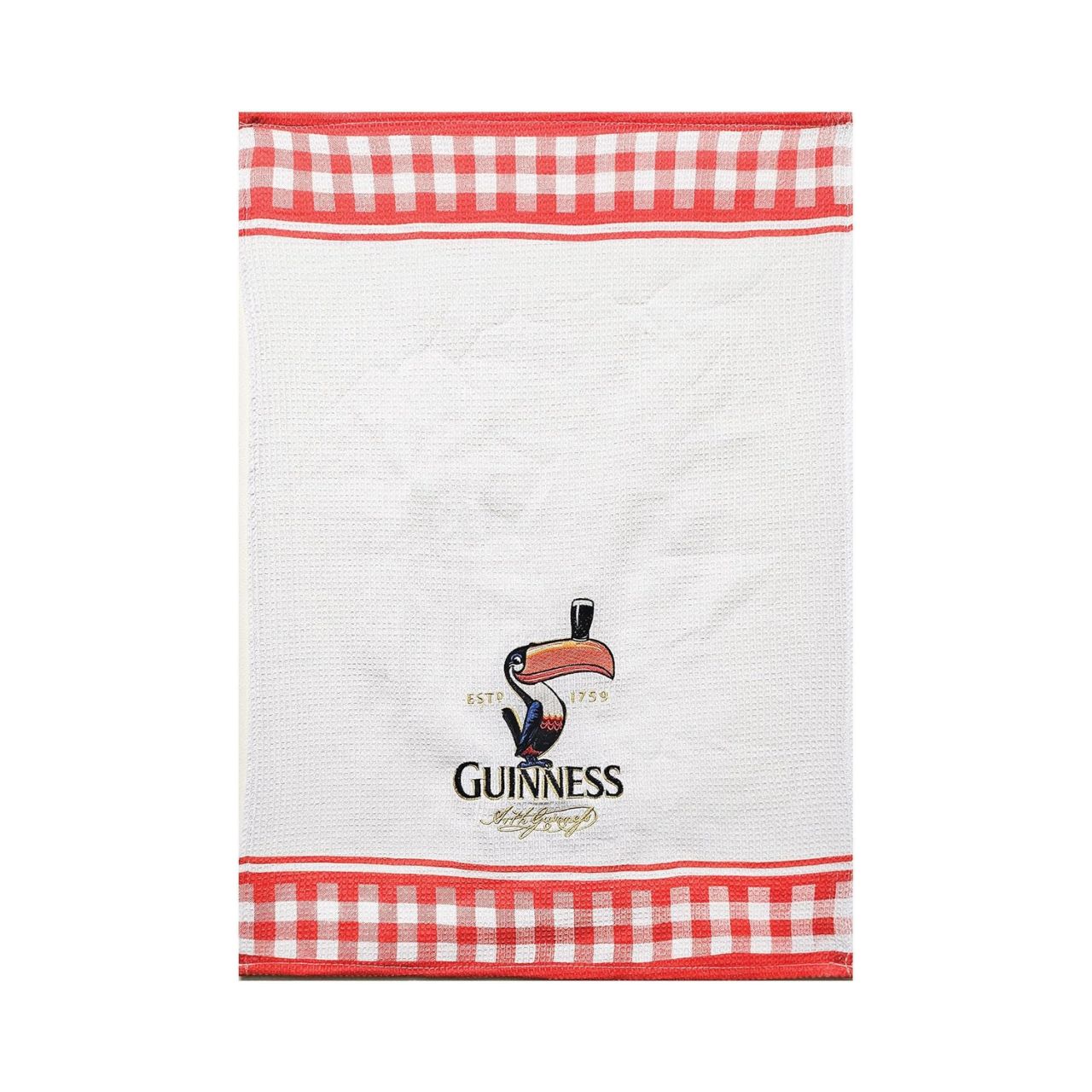 Guinness “Gilroy Collection” Tea Towel – 100% Cotton Kitchen Towel with Iconic Toucan Design – Vintage Barware Decor