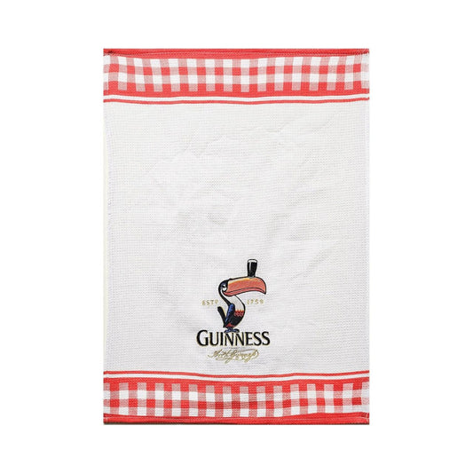 Guinness “Gilroy Collection” Tea Towel – 100% Cotton Kitchen Towel with Iconic Toucan Design – Vintage Barware Decor