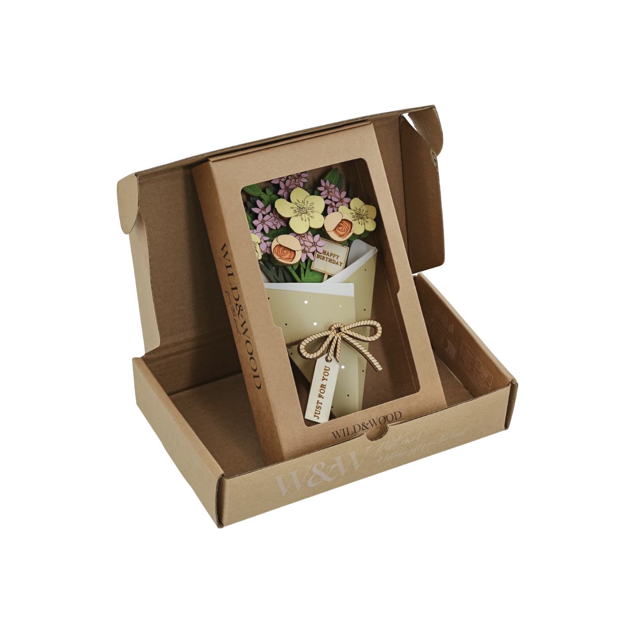 Surprise and delight someone with a beautiful bouquet figural card - Send them loads of love through the post with our letterbox inspired 3D figurine card.