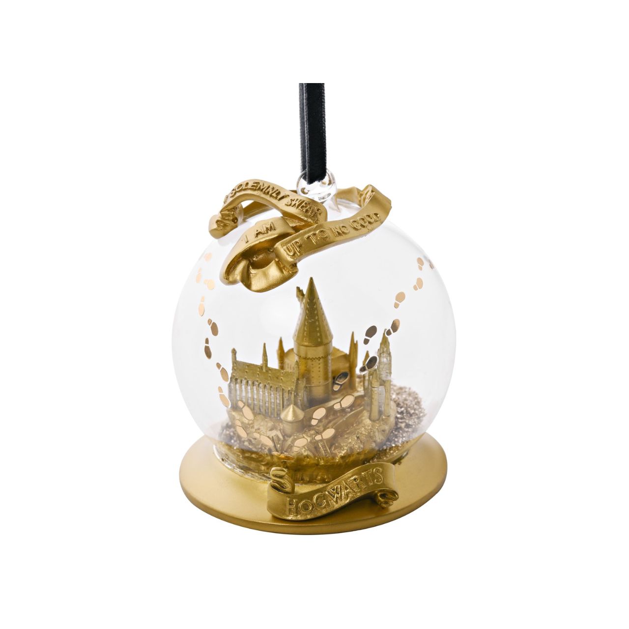 The Warner Bros Harry Potter Alumni LED Collectable Bauble - Hogwarts is a mesmerizing ornament featuring a miniature Hogwarts.