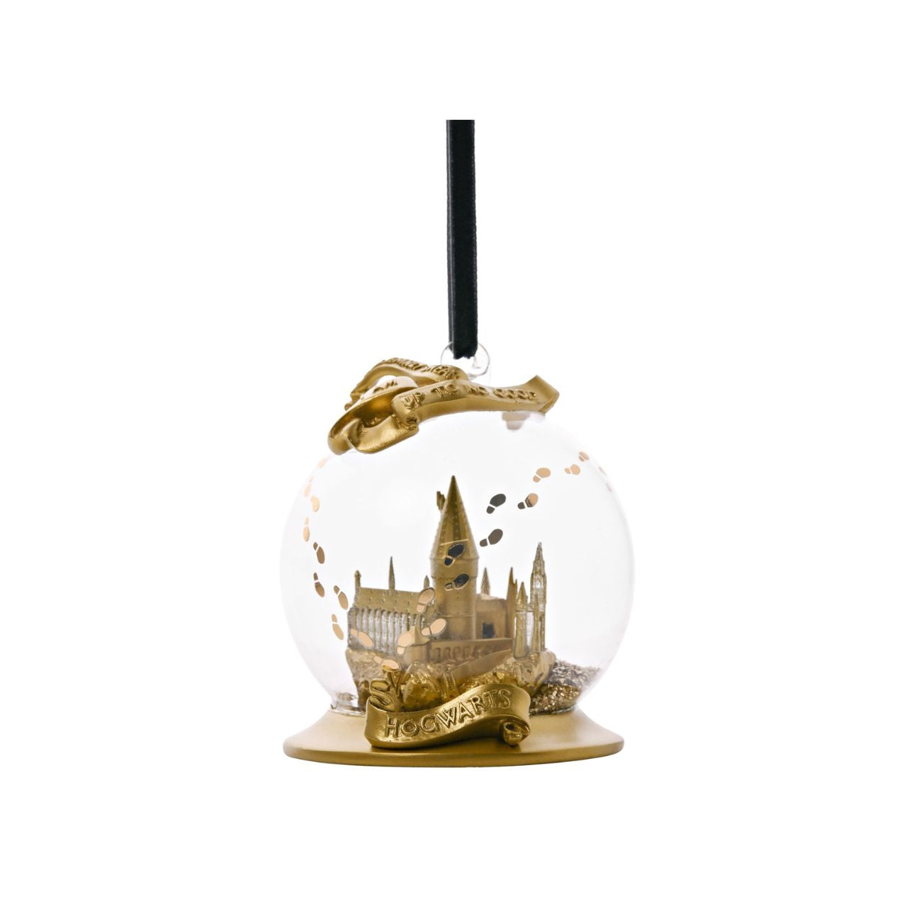 The Warner Bros Harry Potter Alumni LED Collectable Bauble - Hogwarts is a mesmerizing ornament featuring a miniature Hogwarts.