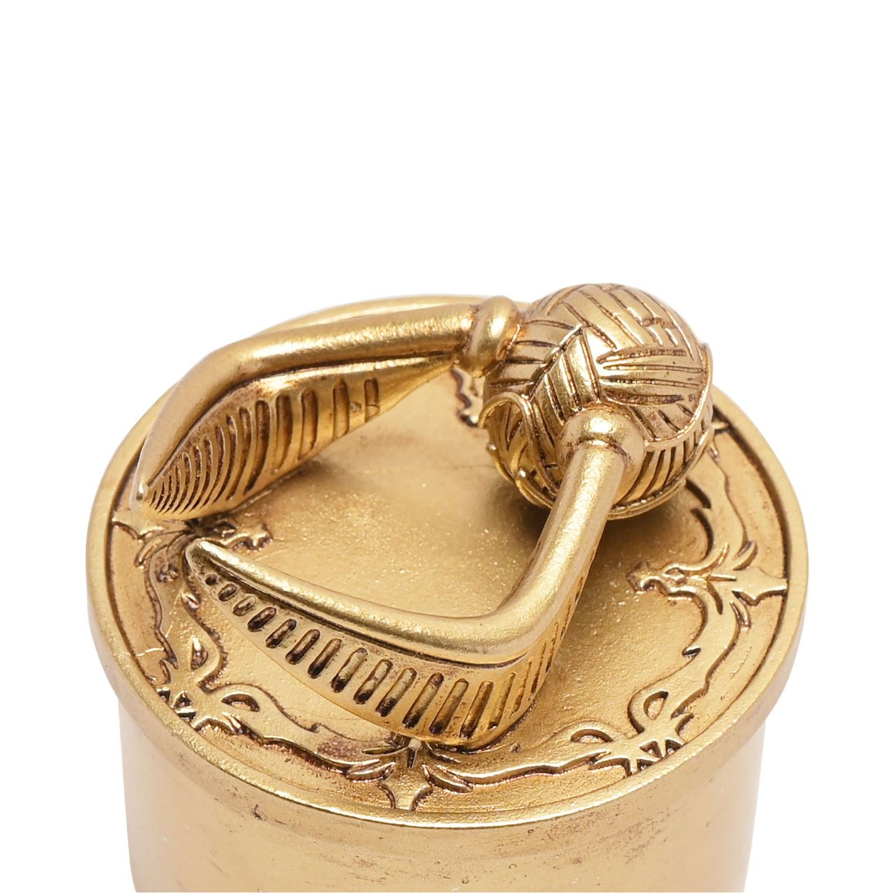 Warner Bros Harry Potter Alumni Trinket Box Snitch  A Snitch trinket box by HARRY POTTER®.  This spellbinding trinket box is adorned a Golden Snitch and filled with Hogwarts magic.