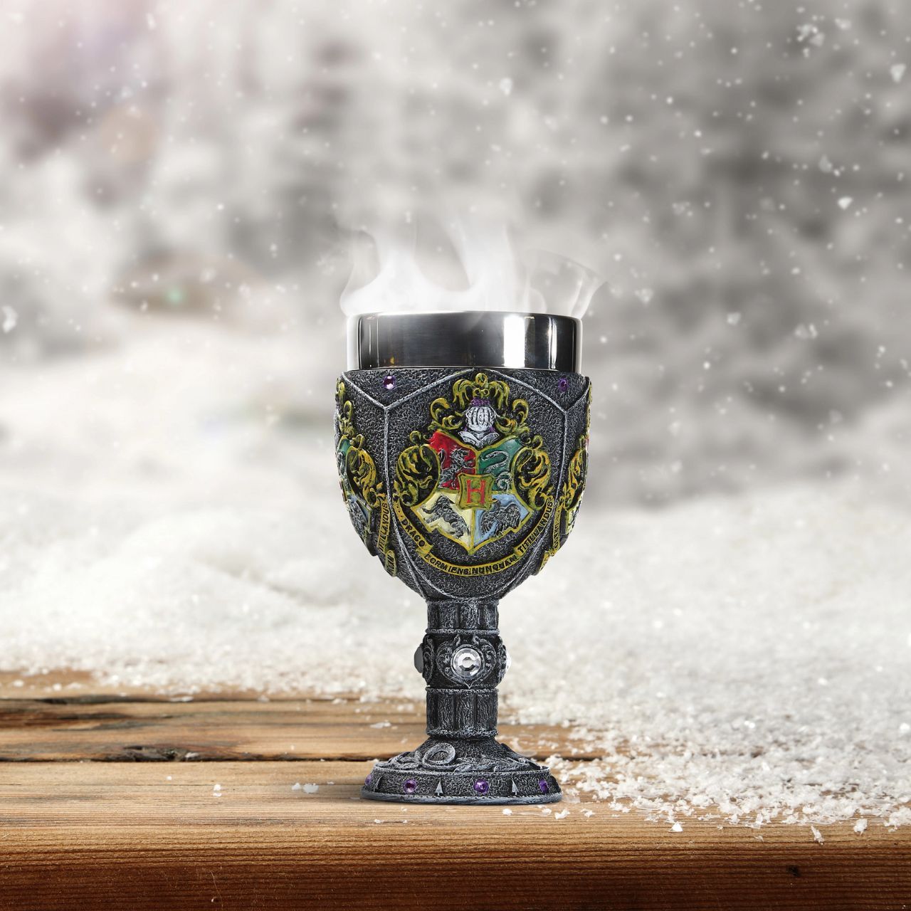 Hogwarts Decorative Goblet  Founded by the four greatest wizards of their time, Hogwarts School of Witchcraft and Wizardry has long been the pinnacle of magical learning. Show your school spirit with this elegant decorative goblet