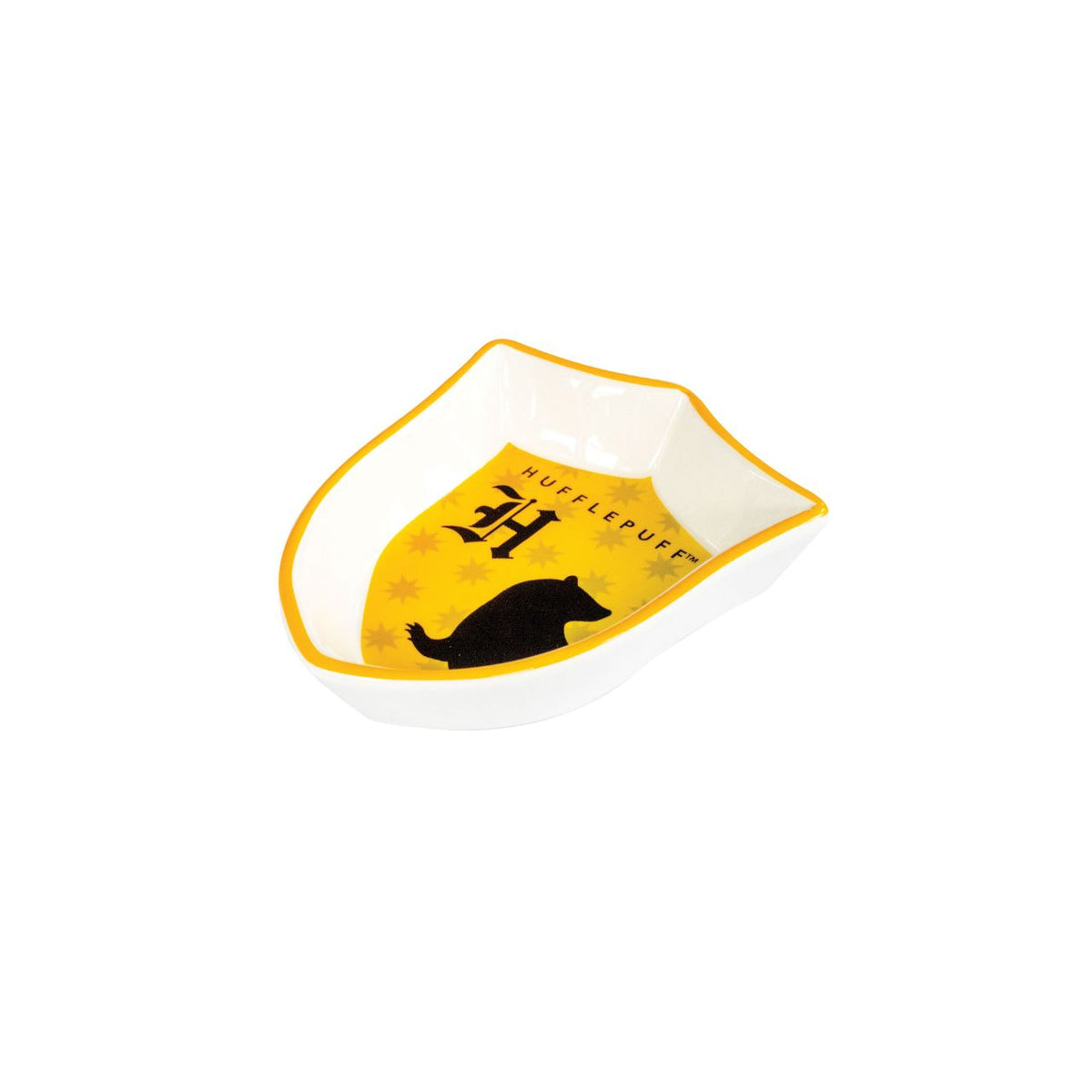 Show your house pride with the Hufflepuff Trinket Dish from the Wizarding World of Harry Potter collection.
