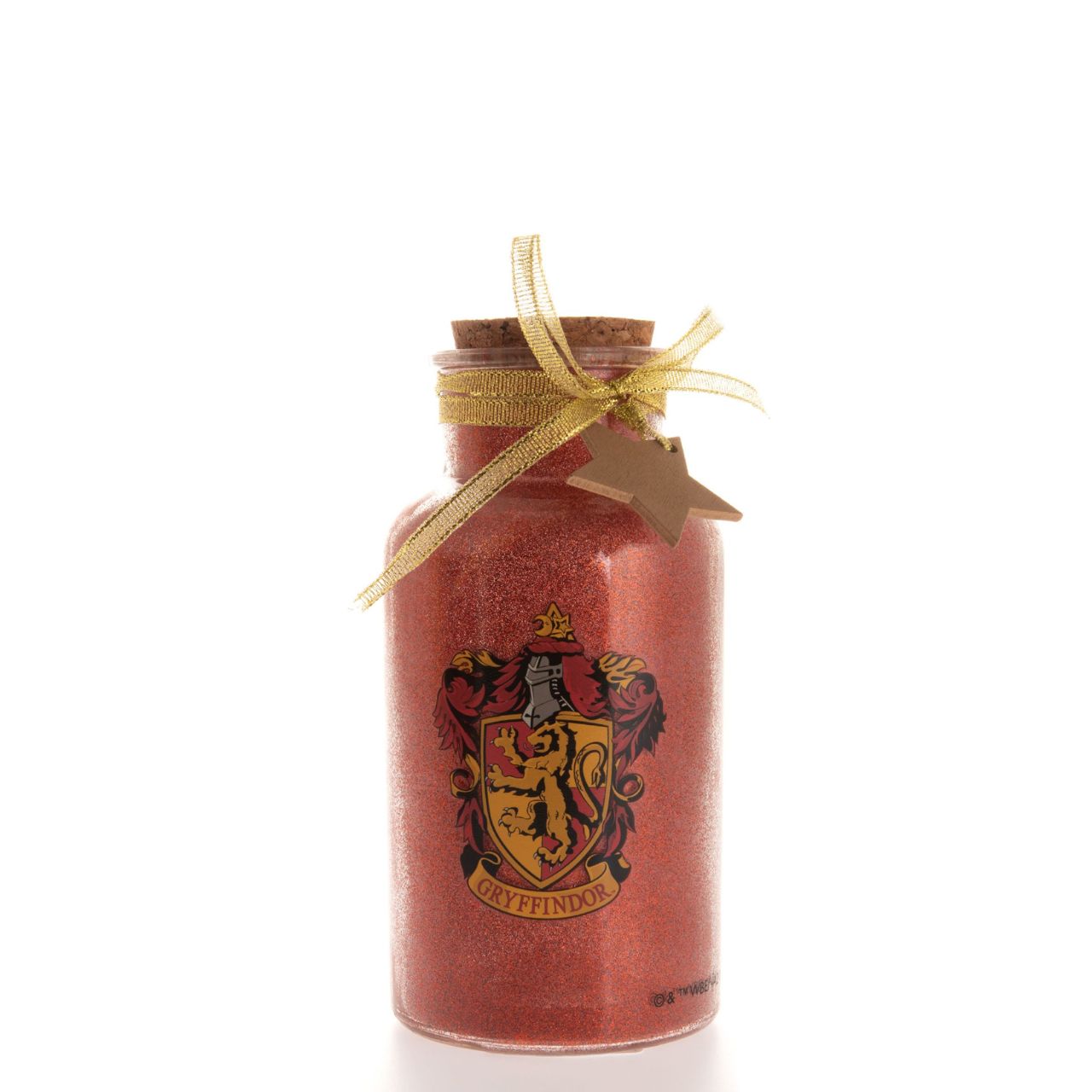 Harry Potter LED Light Up Glass Jar House - Gryffindor  Lumos maxima! Light up your home this Christmas with these LED glass jar lights. With a glitter design and featuring all four houses, these accessories are sure to add a sprinkle of magic.