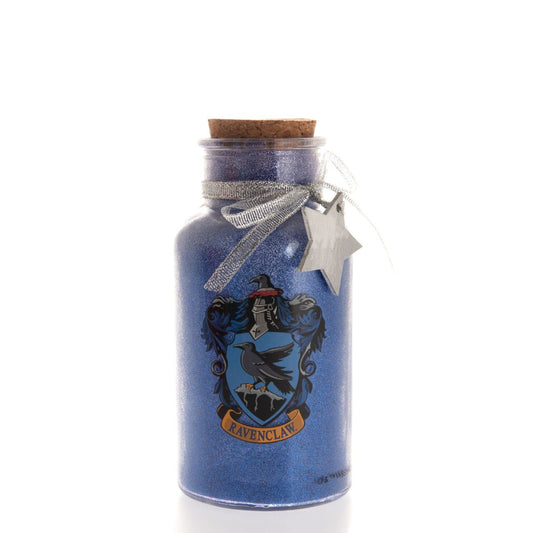 Harry Potter LED Light Up Glass Jar House - Ravenclaw  Lumos maxima! Light up your home this Christmas with these LED glass jar lights. With a glitter design and featuring all four houses, these accessories are sure to add a sprinkle of magic.
