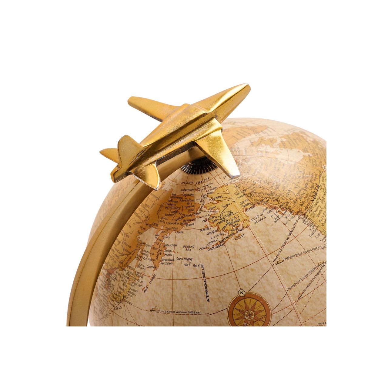 This classic globe would make a perfect gift or decorative item.
