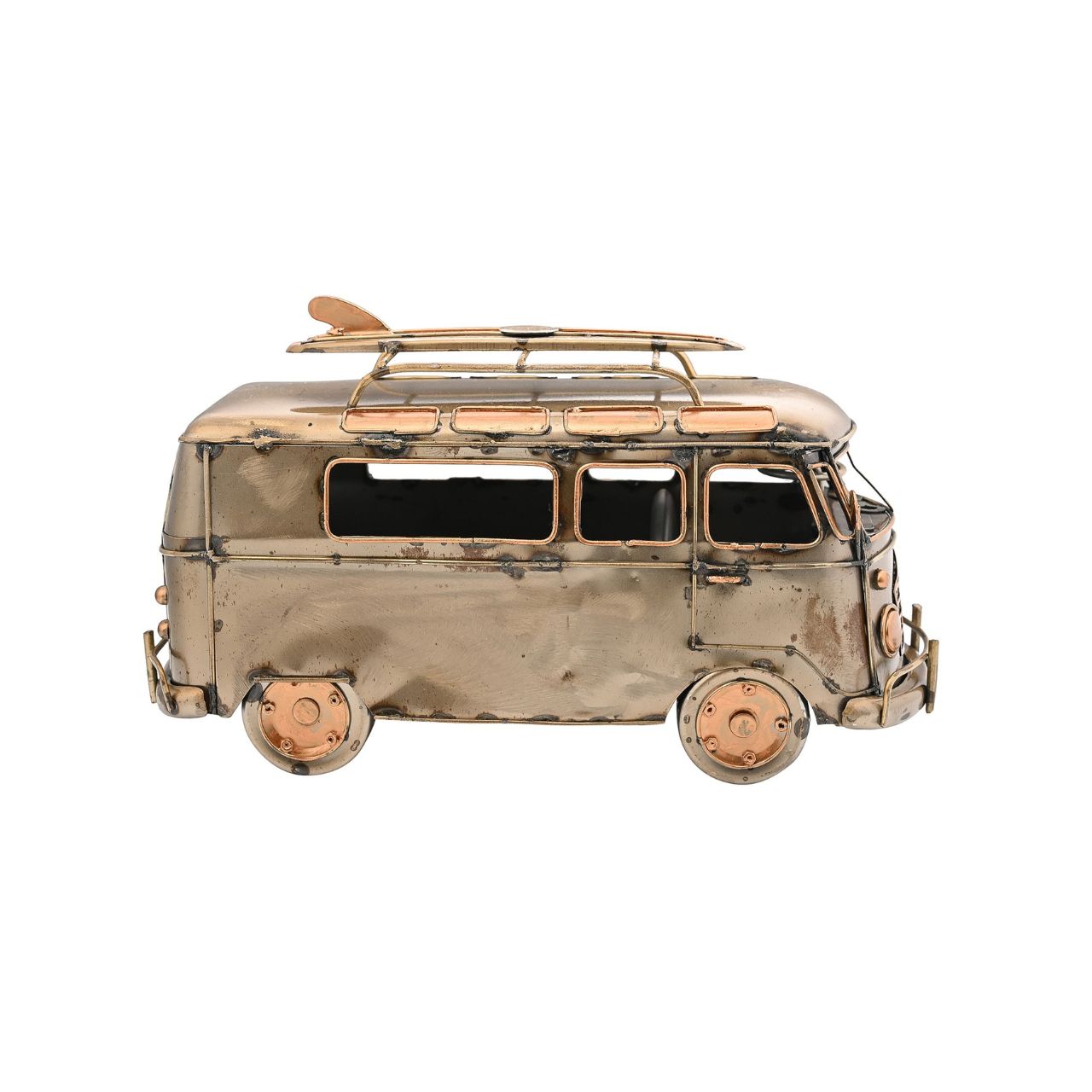 Introduce a touch of vintage charm to any space with the Harvey Makin Campervan Ornament. This delightful model, styled as a classic van, exudes a nostalgic, laid-back vibe, perfect for those who love a retro aesthetic or dream of coastal adventures.