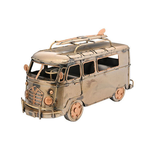 Introduce a touch of vintage charm to any space with the Harvey Makin Campervan Ornament. This delightful model, styled as a classic van, exudes a nostalgic, laid-back vibe, perfect for those who love a retro aesthetic or dream of coastal adventures.