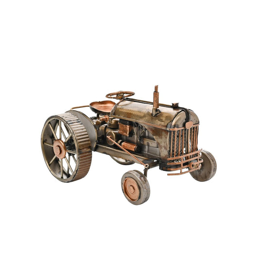 Introducing the Harvey Makin Ornament - Tractor, an embodiment of vintage charm with its intricate details and prominent engine. This model, with its large wheels, is a nostalgic nod to the heart of rural life, making it a perfect gift for those who appreciate classic machinery.