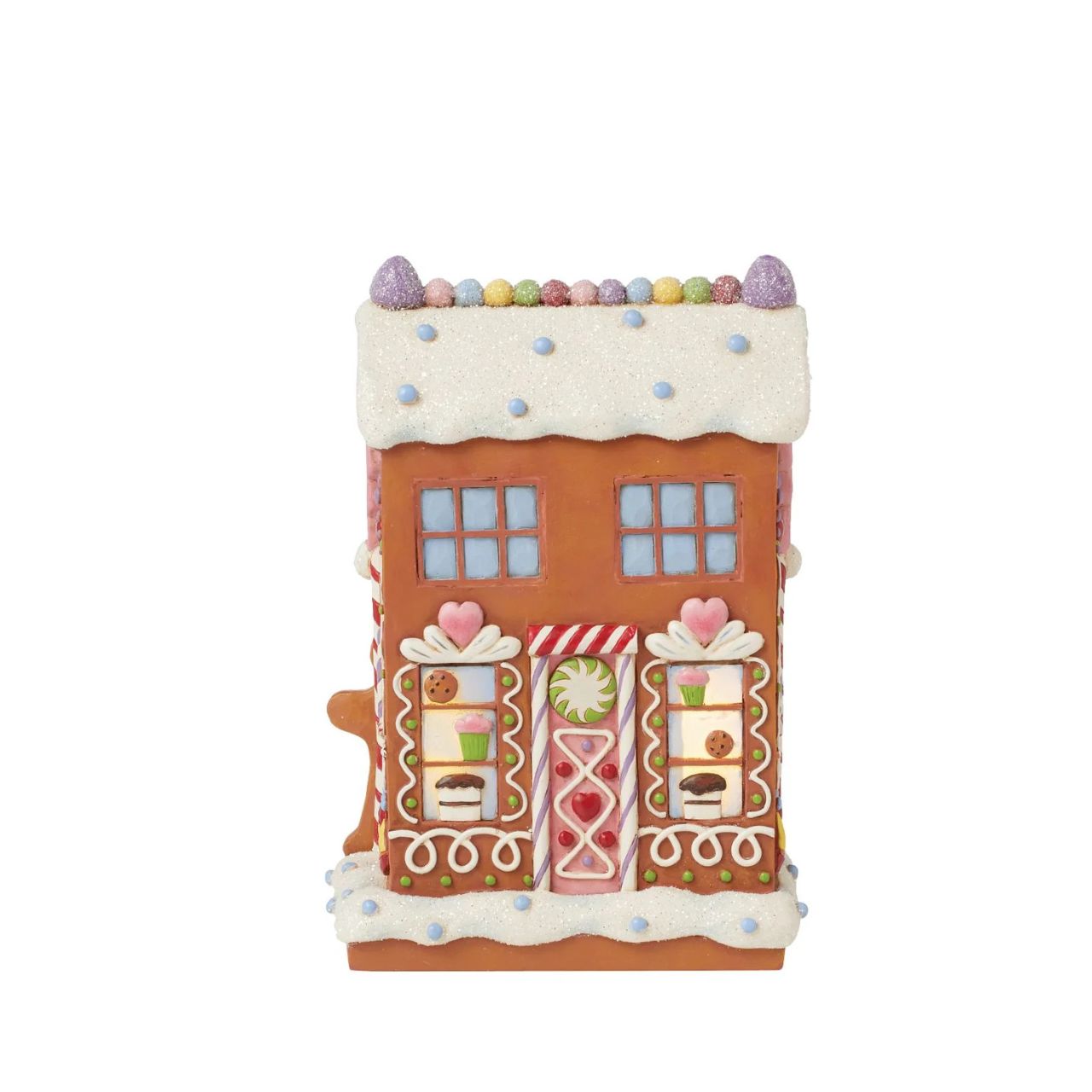 Hand crafted and hand painted, straight from the imagination of award-winning artist Jim Shore. Taking inspiration from traditional folk art, quilting designs, and iconic features like rosemaling, the mixture of colour, tones and glitter make each piece the perfect accessory for the best time of year - Christmas.