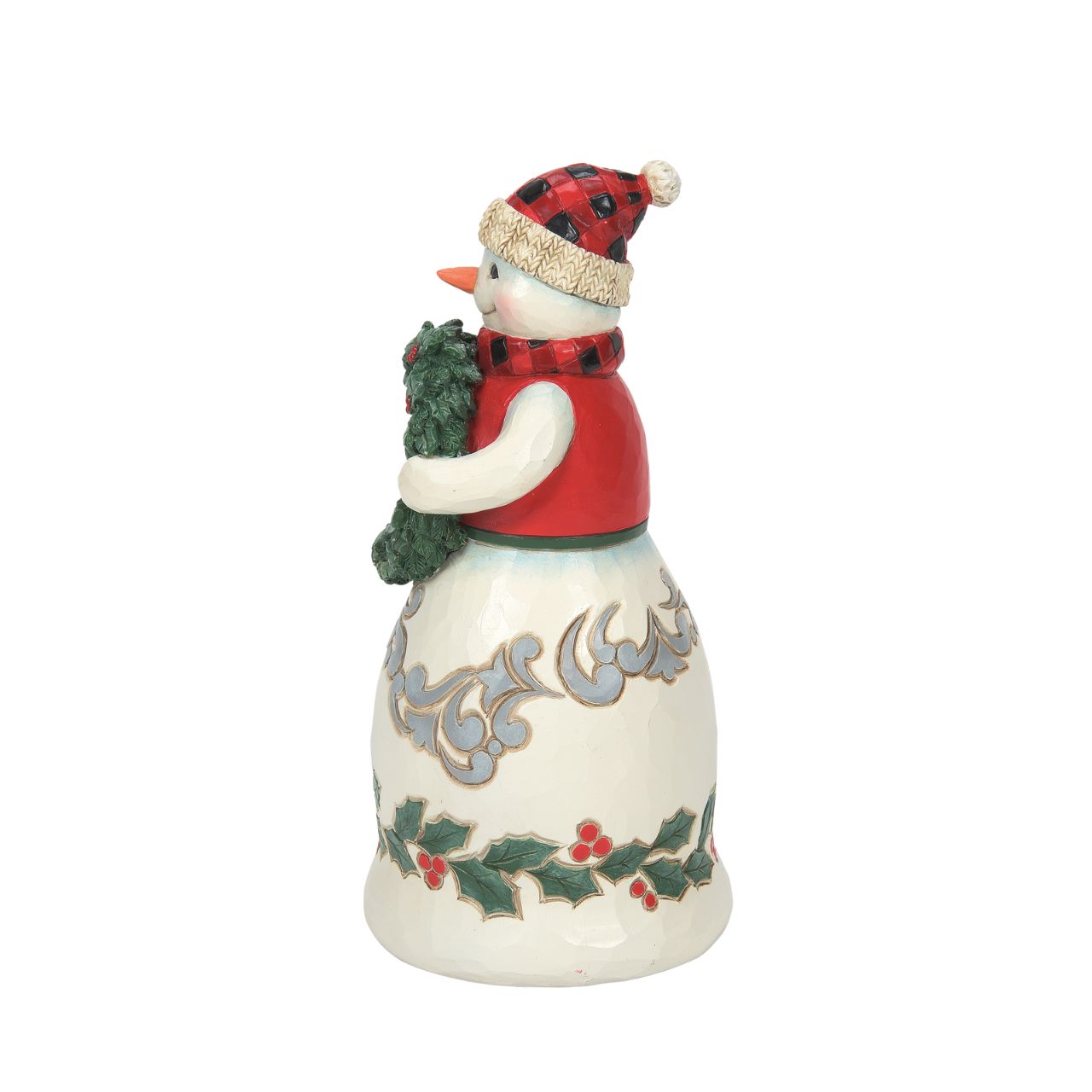 Heartwood Creek Highland Glen Mr Snowman Figurine  Designed by award winning artist Jim Shore as part of the Heartwood Creek Highland Glen Collection, hand crafted using high quality cast stone and hand painted, this festive Snowman is perfect for the Christmas season.