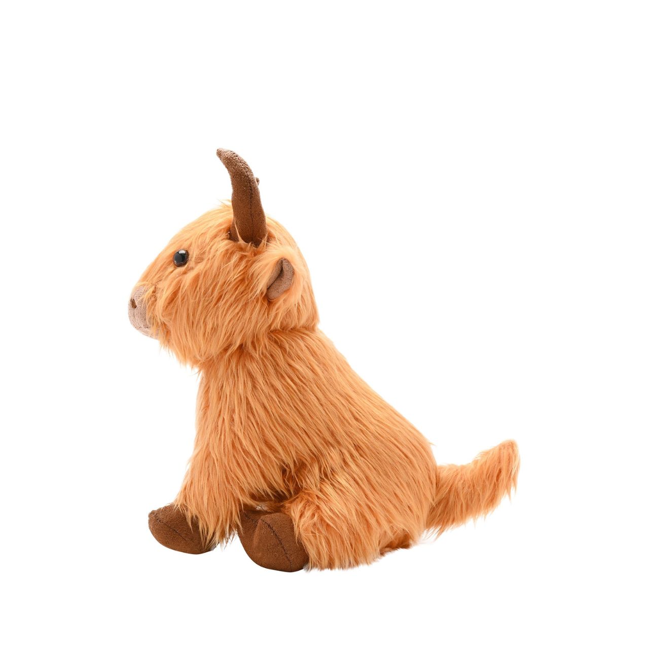 Featuring a plush, furry exterior and prominent horns, this Highland Cow Doorstop captures the iconic look of these shaggy bovines. Keep doors propped open in style.