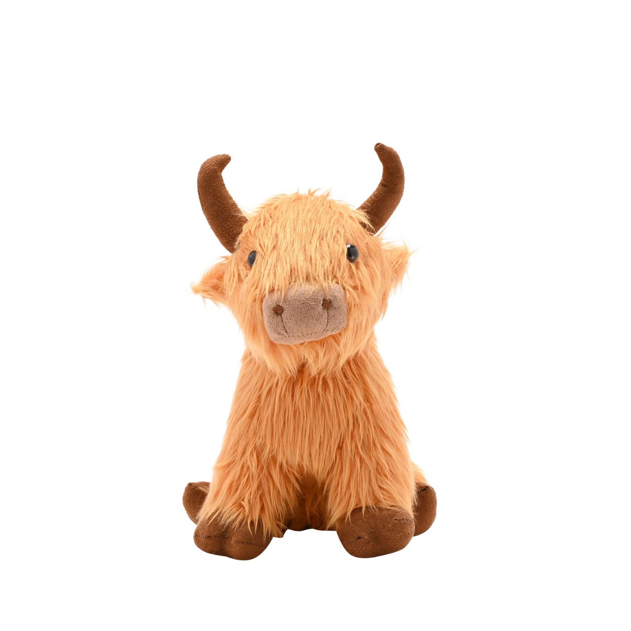 Featuring a plush, furry exterior and prominent horns, this Highland Cow Doorstop captures the iconic look of these shaggy bovines. Keep doors propped open in style.