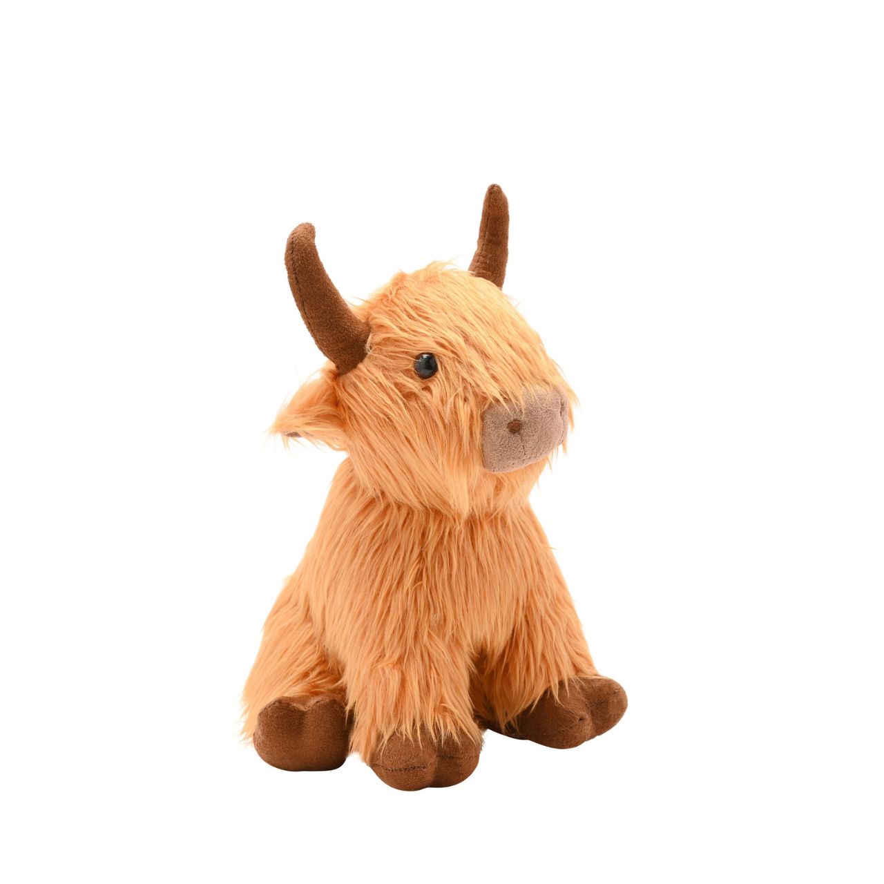 Featuring a plush, furry exterior and prominent horns, this Highland Cow Doorstop captures the iconic look of these shaggy bovines. Keep doors propped open in style.