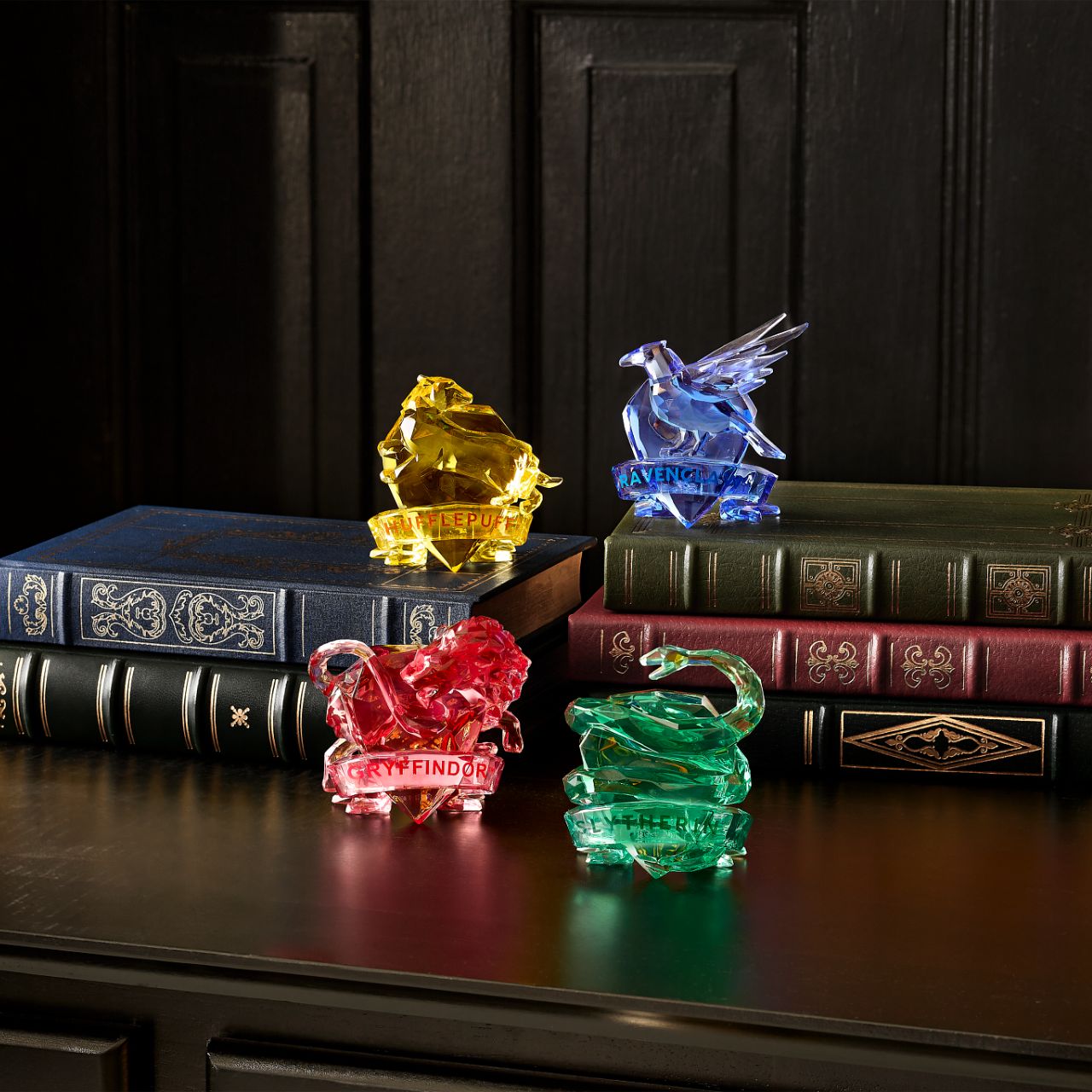 This "gem-cut" acrylic sculpture reflects the iconic Hufflepuff House Logo.
