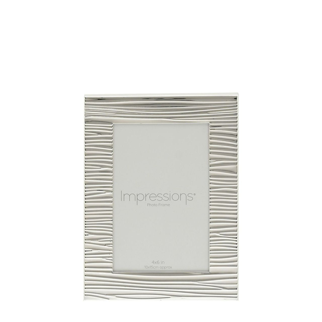 Ripple Texture Silverplated Frame 4" x 6"  Adding personality to your home by utilising texture, this silver-plated frame creates an ultra-modern feel.