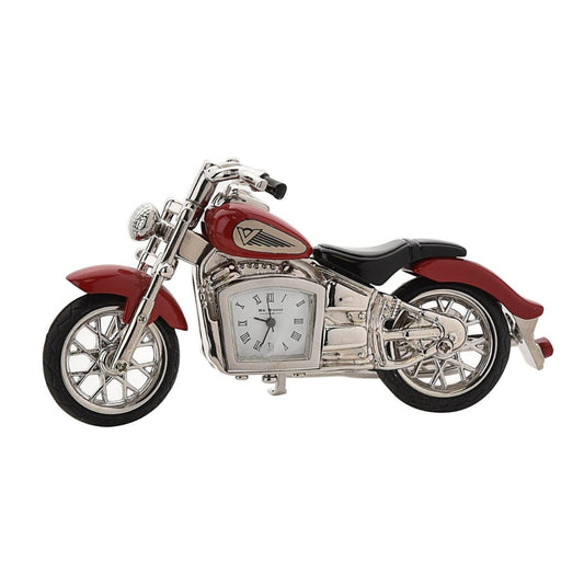 Indian Motorbike Miniature Clock Red by William Widdop  Bring a unique and quirky touch to the home with this stylish miniature clock made with great attention to detail.