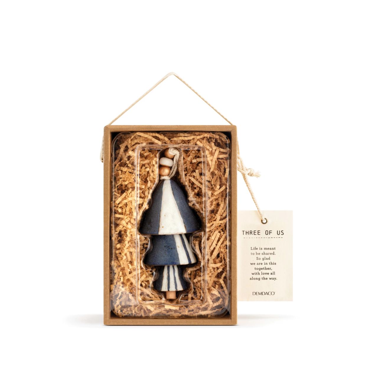 The Inspired Bell Three of Us are beautifully handcrafted bells that make the perfect gift for a friend or loved one. The natural aesthetic and light color pallet is perfect for any home. Bring some inspiration into your own home or gift it to a loved one.