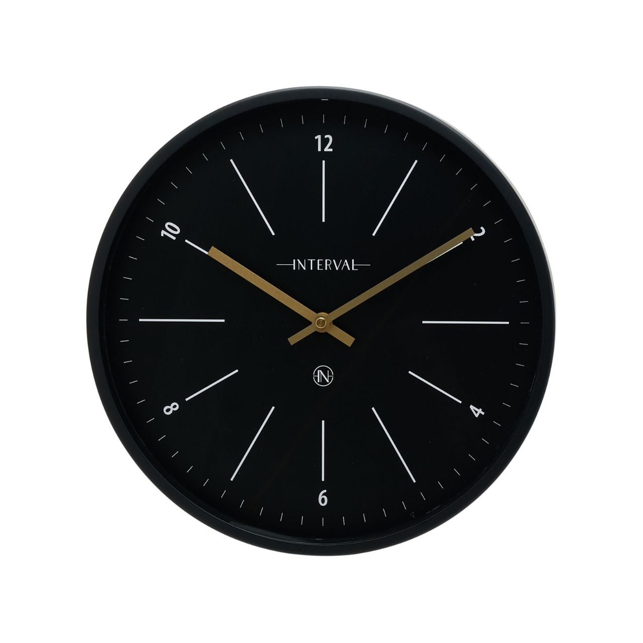 Introducing the Interval Metal Wall Clock in Black, a sleek and contemporary timepiece that combines functionality with modern design.