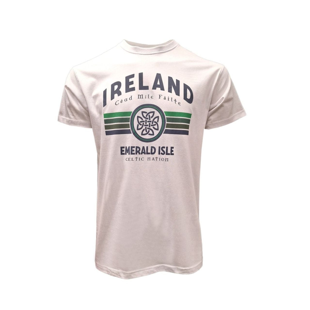 A crisp white tee featuring the warm Irish greeting ‘Céad Míle Fáilte’ for a classic souvenir look. Easy to style and comfortable for everyday outfits. A lovely pick for gifting or bringing a piece of Ireland home.