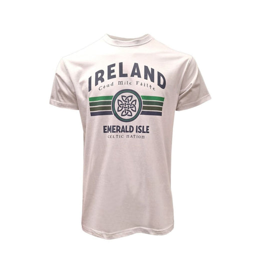 A crisp white tee featuring the warm Irish greeting ‘Céad Míle Fáilte’ for a classic souvenir look. Easy to style and comfortable for everyday outfits. A lovely pick for gifting or bringing a piece of Ireland home.