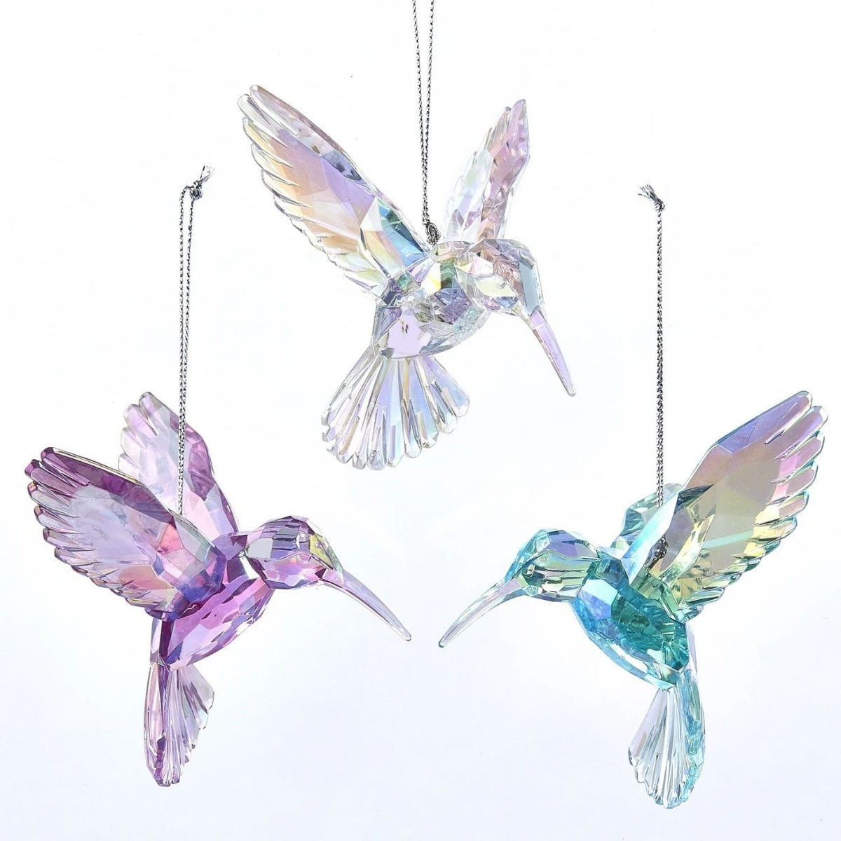 These iridescent hummingbird ornaments from Kurt Adler are a unique addition to your holiday décor or Christmas tree!