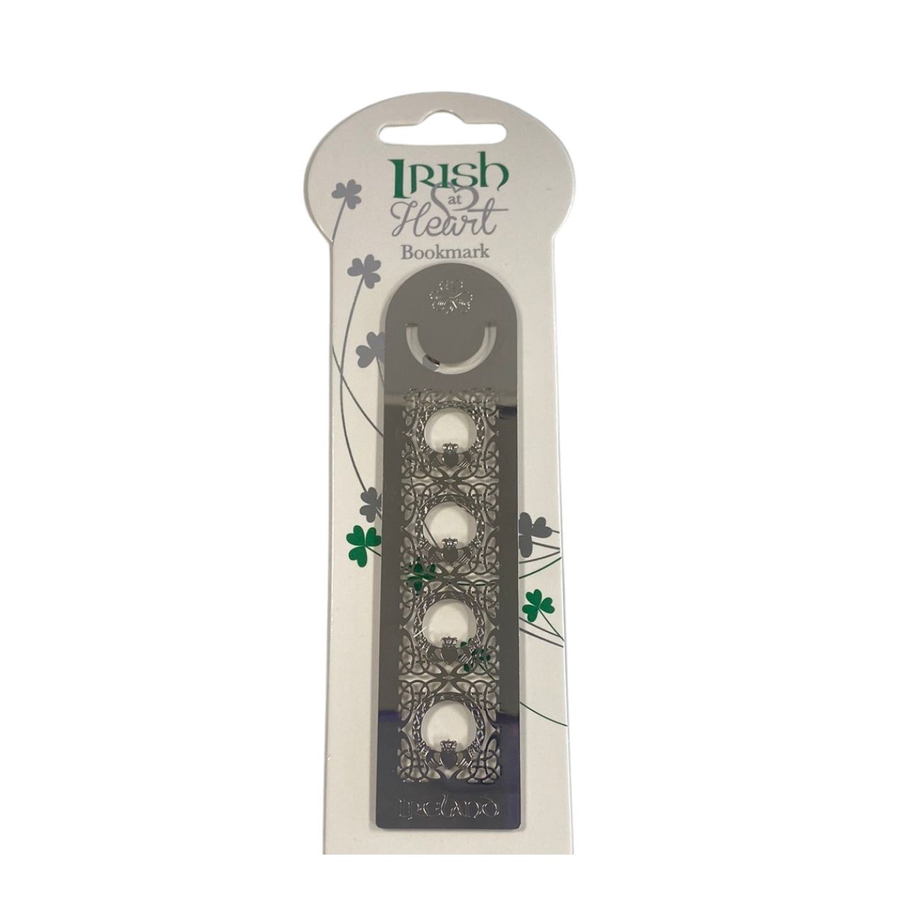 Discover the rich heritage of Ireland with our Irish At Heart Claddagh Bookmark. Crafted with intricate details, this bookmark showcases traditional Irish symbolism, adding a touch of elegance to any book or reading material. Perfect for honouring your love of literature and Irish culture.