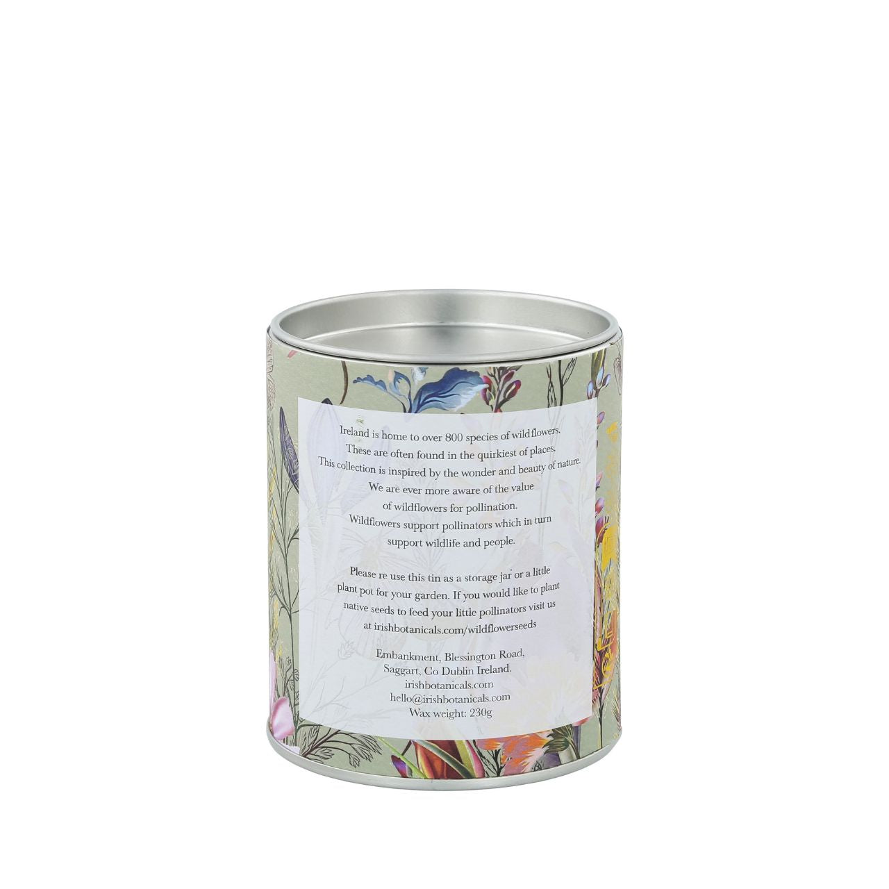 Expand your offerings with the Irish Botanicals Elderberry and Spotted Nettle Tin Candle, featuring harmonious Irish fragrances complemented by real dried flowers. Encased in an eye-catching, decorative tin, this candle combines portability with sophistication, appealing to customers seeking elegance and relaxation