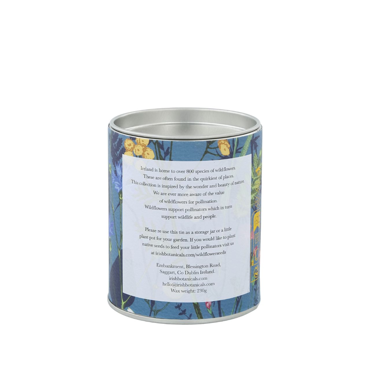 Featuring harmonious Irish fragrances complemented by real dried flowers. Encased in an eye-catching, decorative tin, this candle combines portability with sophistication, elegance and relaxation. Perfect for travel or home settings, its compact design and genuine botanical elements make it a versatile addition to your retail collection.