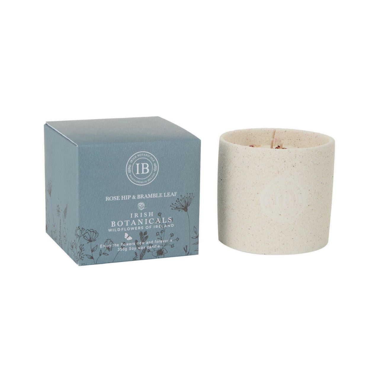 Crafted by Irish Botanicals, this ceramic candle captures the essence of Ireland's wild landscape through an elegant blend of rose hip and bramble leaf. The refined floral composition creates an atmosphere of tranquility, inviting you to escape into moments of serene contemplation. Perfect for those who appreciate the subtle beauty of nature's botanicals.