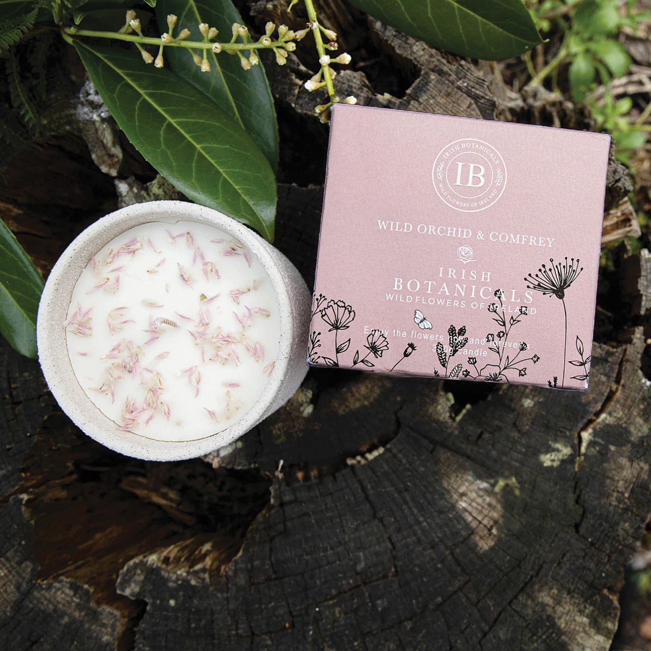 Transform your space into a serene haven with the Irish Botanicals Wild Orchid and Comfrey Candle. Featuring real dried flowers this candle adds an authentic touch to your sensory experiences. Soy wax poured into a stylish, textured container, it's perfect for bringing elegance and tranquillity to any room.