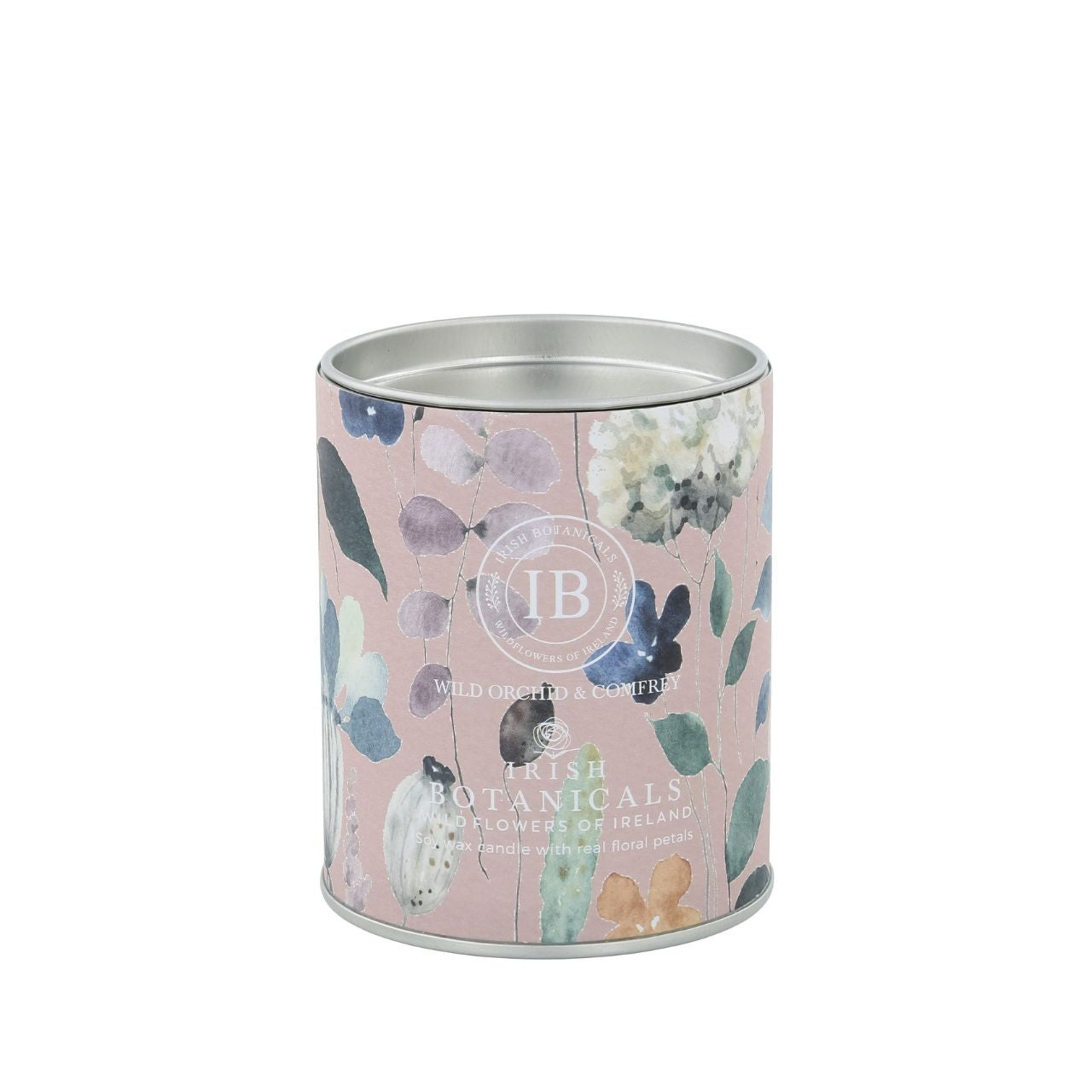 Featuring harmonious Irish fragrances, complemented by real dried flowers. Encased in an eye-catching, decorative tin, this candle combines portability with sophistication, appealing to those seeking elegance and relaxation.