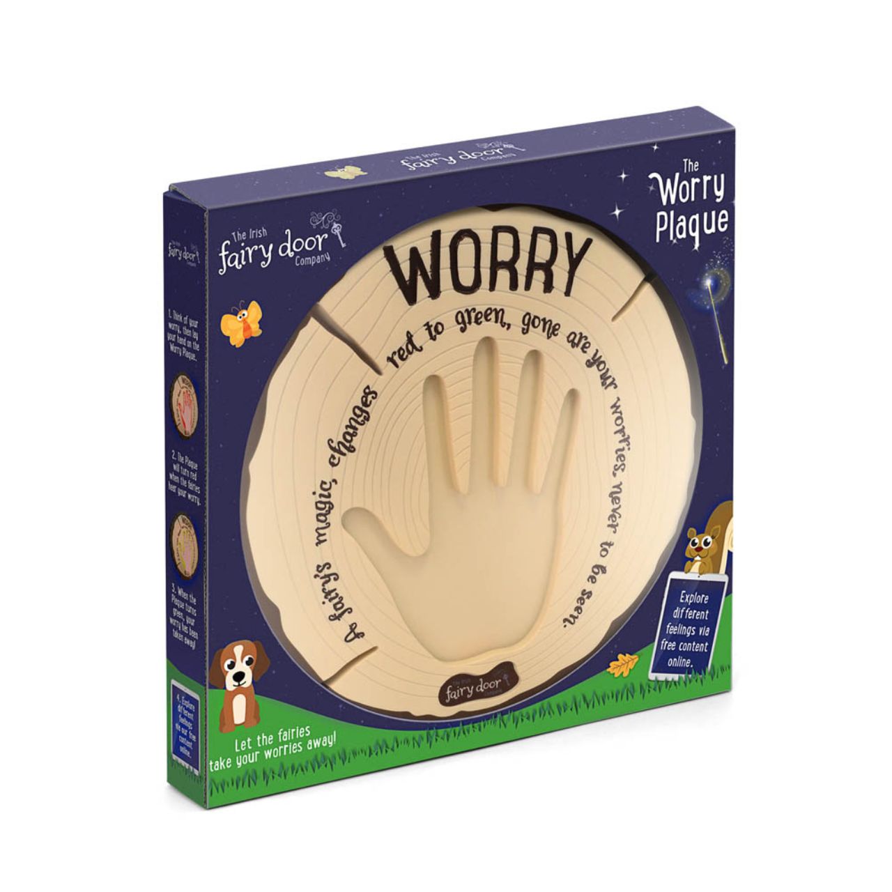 Give your worries to the fairies with this interactive Worry Plaque! Fairy magic can take your worries from you with just one touch, leaving you worry-free.