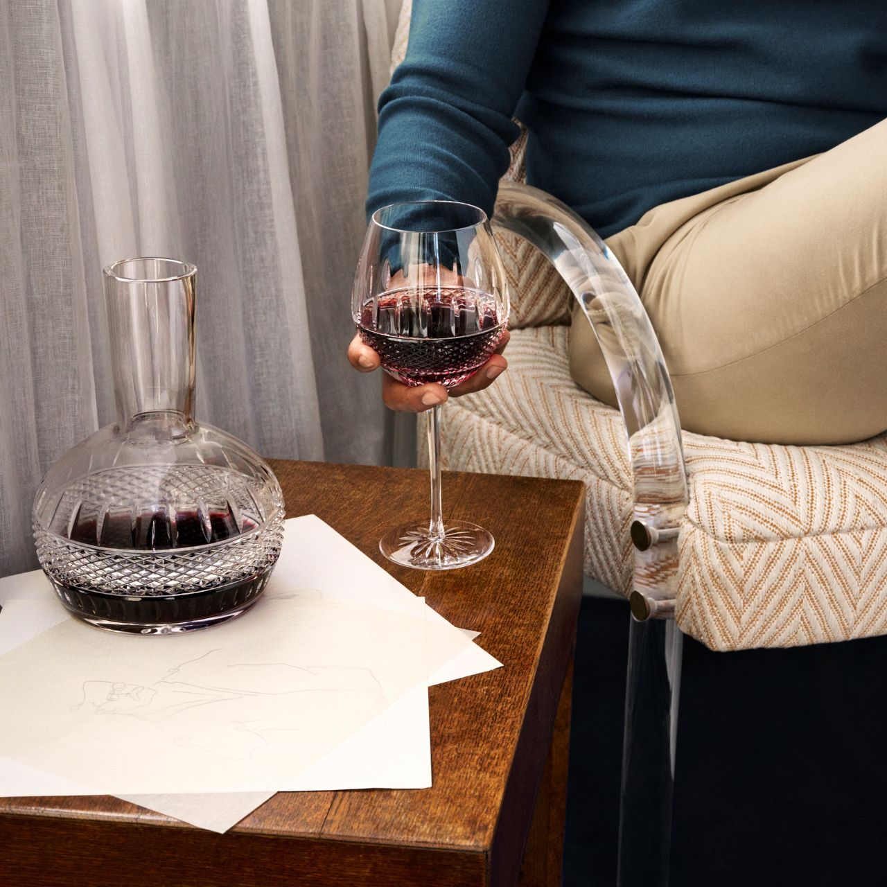Irish Lace Red Wine Set of 2 by Waterford Crystal  An elegant marriage of form and function, Waterford’s Mastercraft Irish Lace Red Wine glasses are perfect for red wine connoisseurs and those who appreciate the clarity, weight and indulgence of timeless crystal.