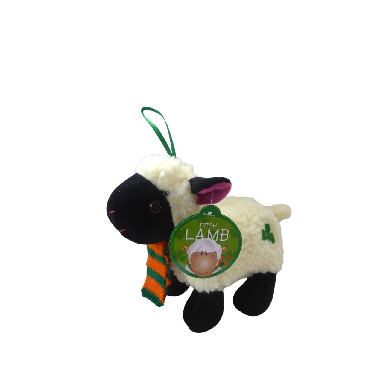Small Soft Toy Lamb with Scarf - Black face