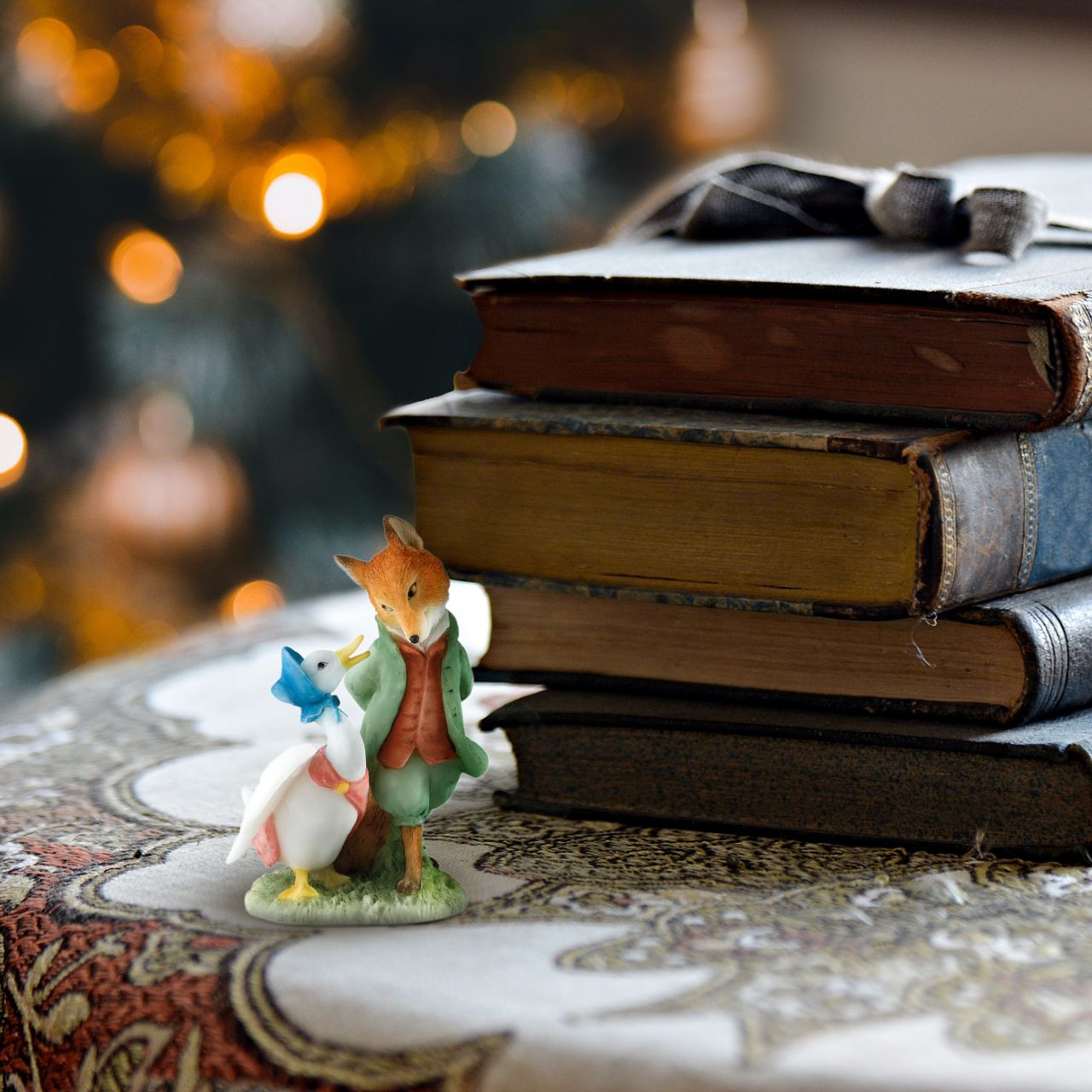 Jemima and The Foxy Whiskered Gentleman Figurine is a beautifully detailed collectable inspired by Beatrix Potter’s original illustrations. Lovingly hand-painted, capturing the charm and personality of these beloved characters, this delightful figurine makes a wonderful gift or a treasured addition to any Beatrix Potter collection.