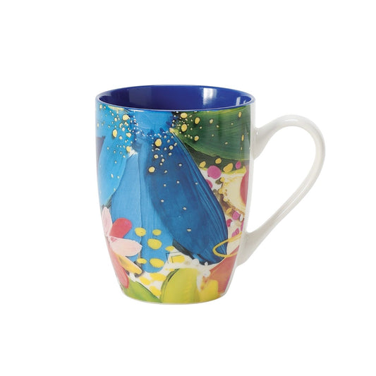 EttaVee Jessi's Garden Mug  Artist, designer and art influencer, Jessi Raulet, is known for her colourful and bold designs. This 12oz mug features a garden of colour and solid handle. Matching print gift box is reusable.