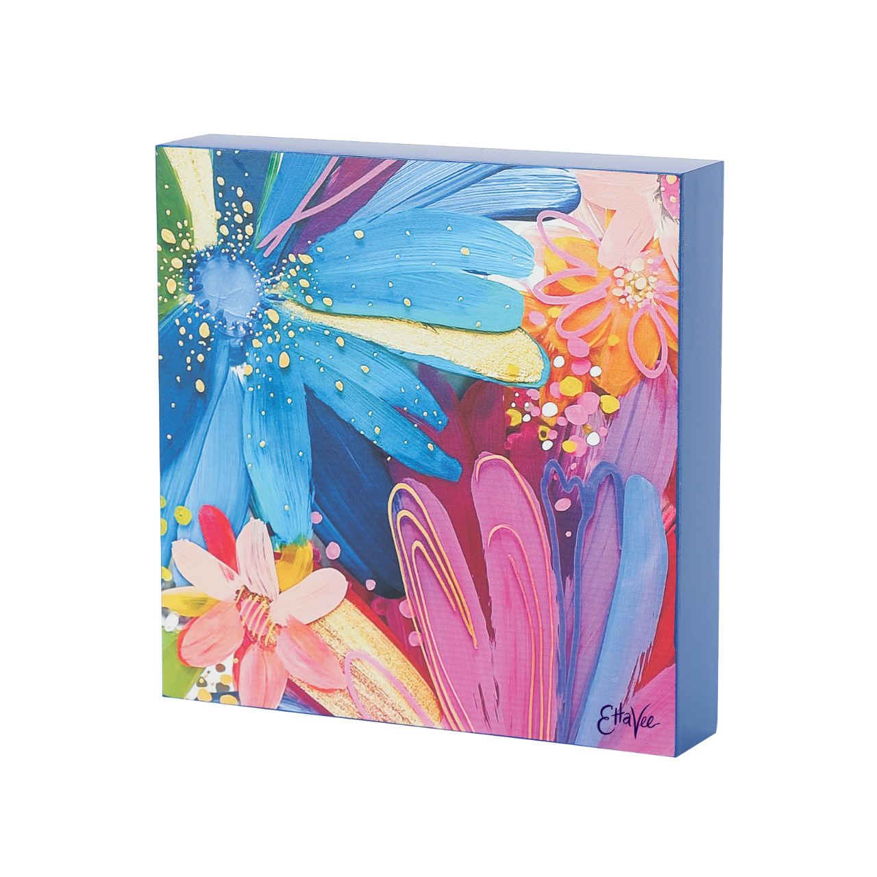 Medium Jessi's Garden Wall Art by Etta Vee  Artist, designer and art influencer, Jessi Raulet, is known for her colourful and bold designs. Add some good vibes to your space with this wall art. This can be freestanding on a desk or shelf and also has option for wall hanging.