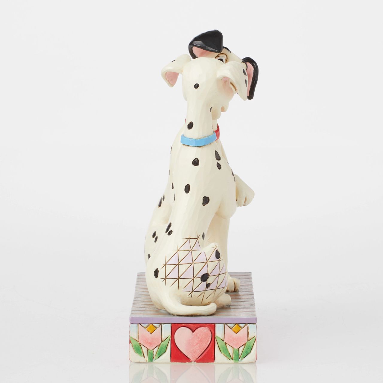 Disney's Pongo and Perdita from 101 Dalmatians show their puppy love in this sweet piece from the Disney Traditions by Jim Shore collection. Hand crafted and painted, this piece is perfect for Valentines Day, engagements, weddings and anniversaries.