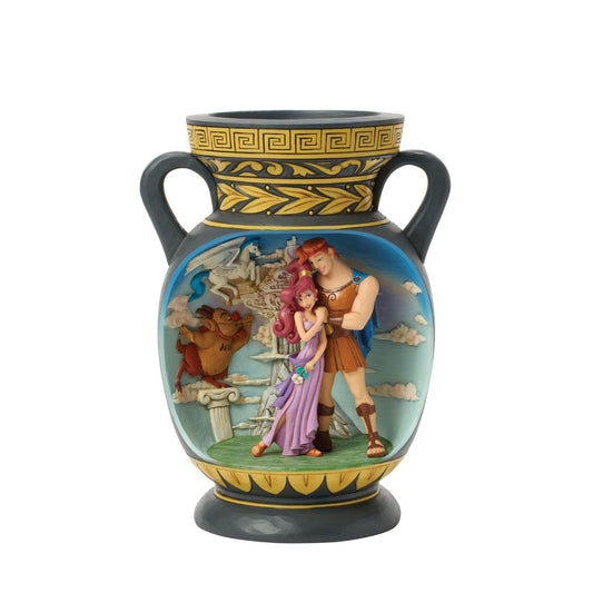This bold Jim Shore design depicts Hercules in the style of ancient Greek pottery. With intricate storytelling and striking details, this inspired vase honours the legendary hero and Disney's timeless tale of strength and heart.