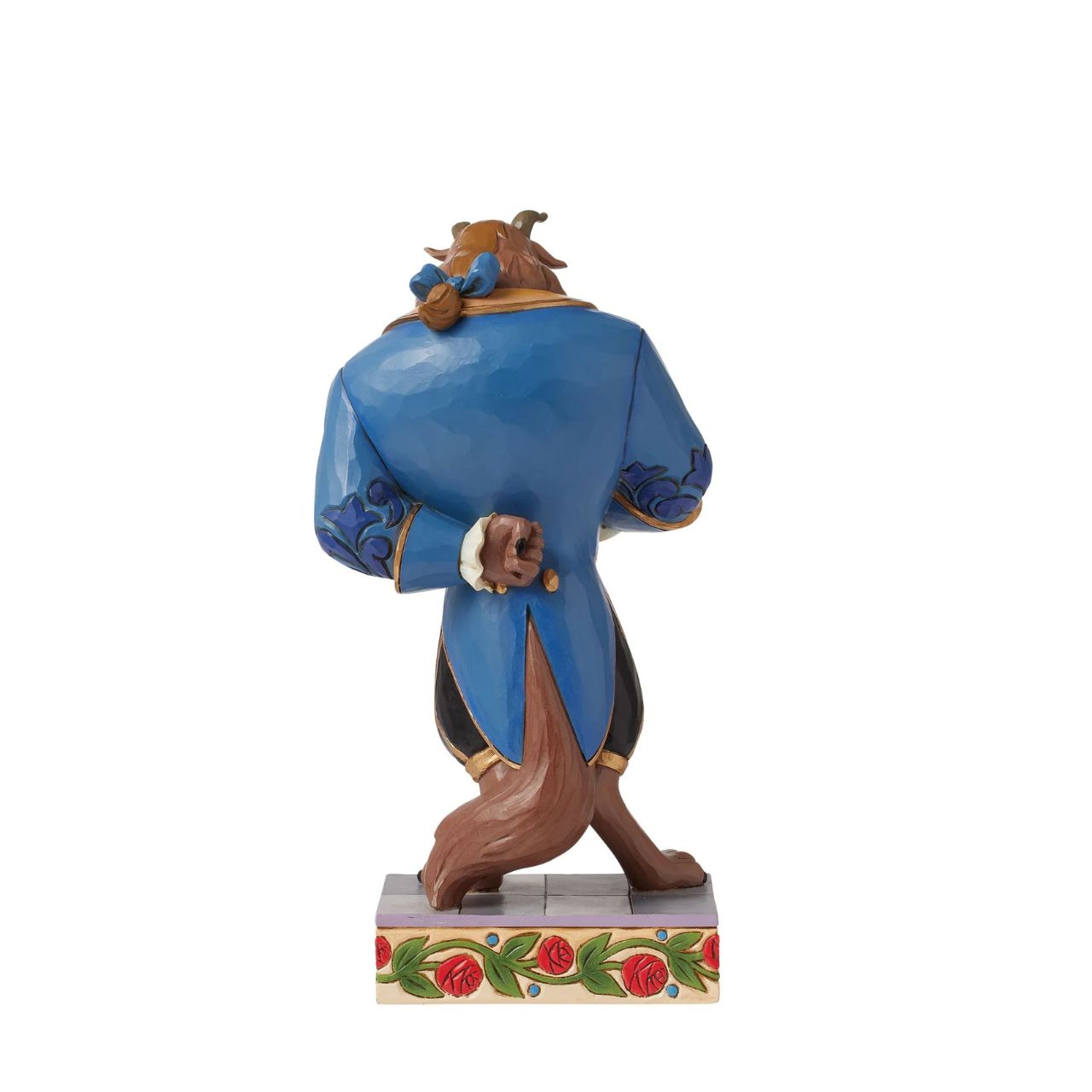Smartly dressed and looking every bit the Prince he is underneath, the Beast is ready for his dance with Belle. Taken from the iconic Disney Beauty and the Beast film, this piece is a perfect addition to any fans collection, either by himself or paired with any of the Belle figurines from the Disney Traditions by Jim Shore collection.
