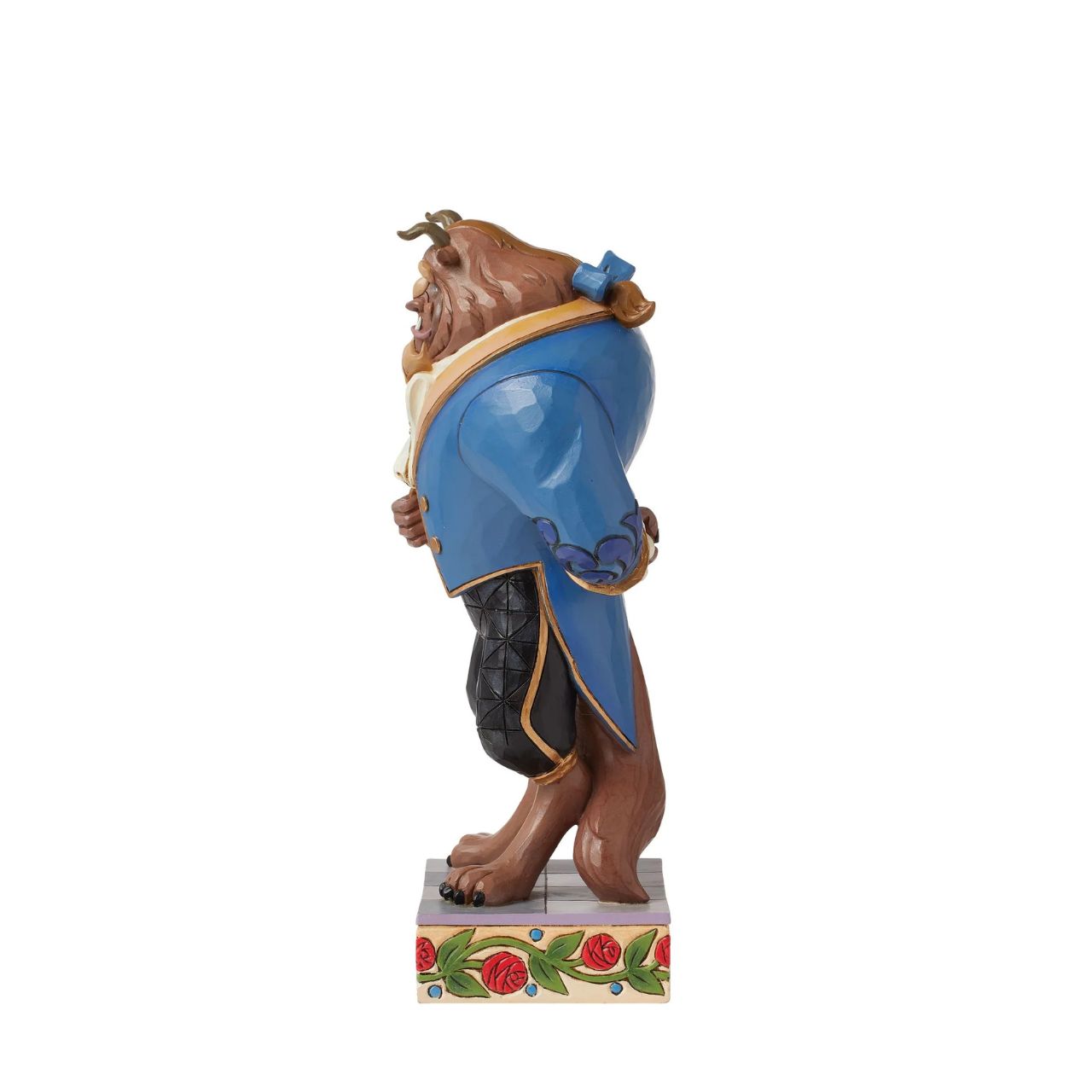 Smartly dressed and looking every bit the Prince he is underneath, the Beast is ready for his dance with Belle. Taken from the iconic Disney Beauty and the Beast film, this piece is a perfect addition to any fans collection, either by himself or paired with any of the Belle figurines from the Disney Traditions by Jim Shore collection.