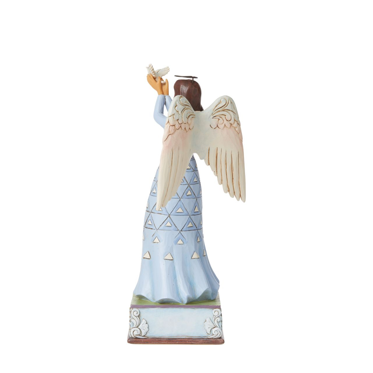 Heartwood Creek Always Remembered by Jim Shore  Designed in the iconic style of Jim Shore, this Heartwood Creek Bereavement Angel is to remember to those that have passed. Hand painted in high quality cast stone, it is a respectful way to think of loved ones no longer with us.