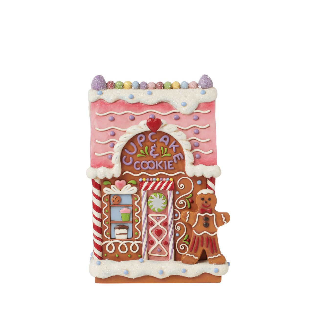 Hand crafted and hand painted, straight from the imagination of award-winning artist Jim Shore. Taking inspiration from traditional folk art, quilting designs, and iconic features like rosemaling, the mixture of colour, tones and glitter make each piece the perfect accessory for the best time of year - Christmas.