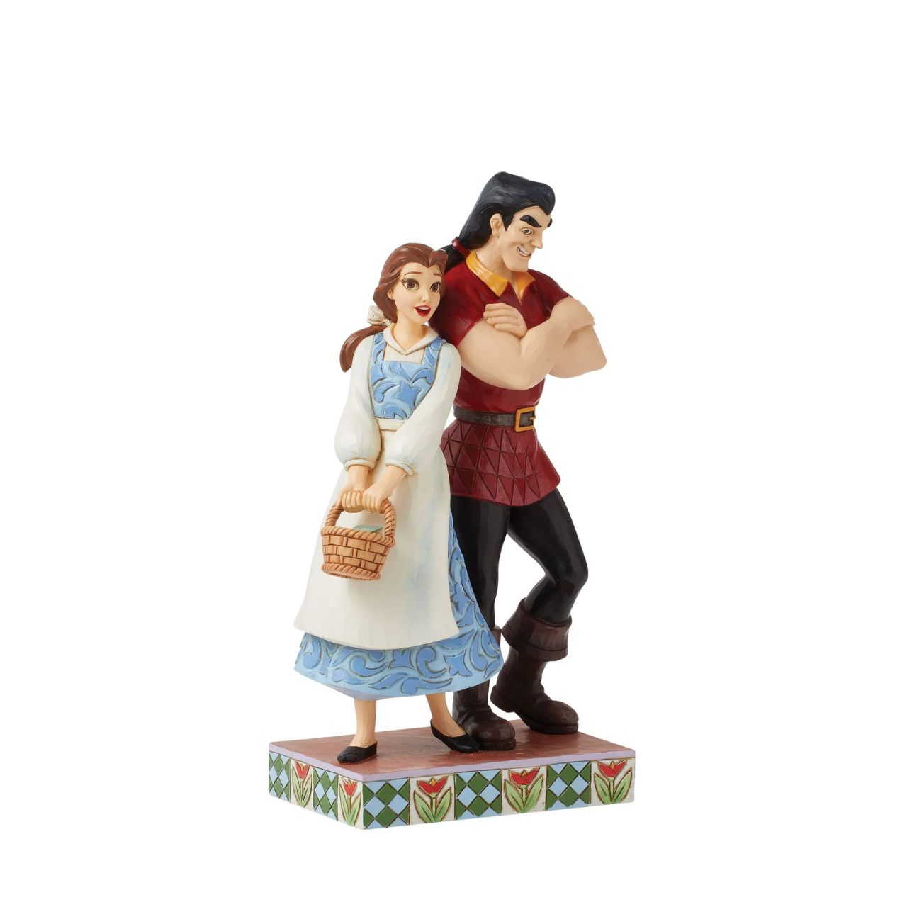 The villain of the tale with the beauty. This exciting Belle and Gaston figurine showcases two very different characters from Beauty and the Beast. Comes in fully branded package.
