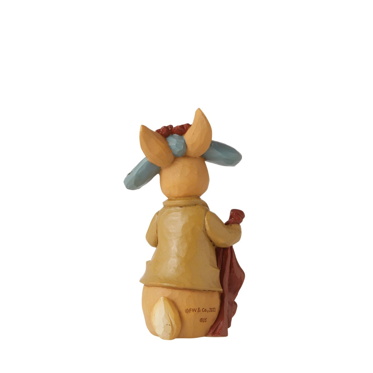 Benjamin Bunny, Peter Rabbit's lovable cousin, brings a flower for you and kindness to your home. Wearing his characteristic hat, the little bunny waits patiently for the next adventure. Exquisitely crafted by Jim Shore, Benjamin boasts with beauty.