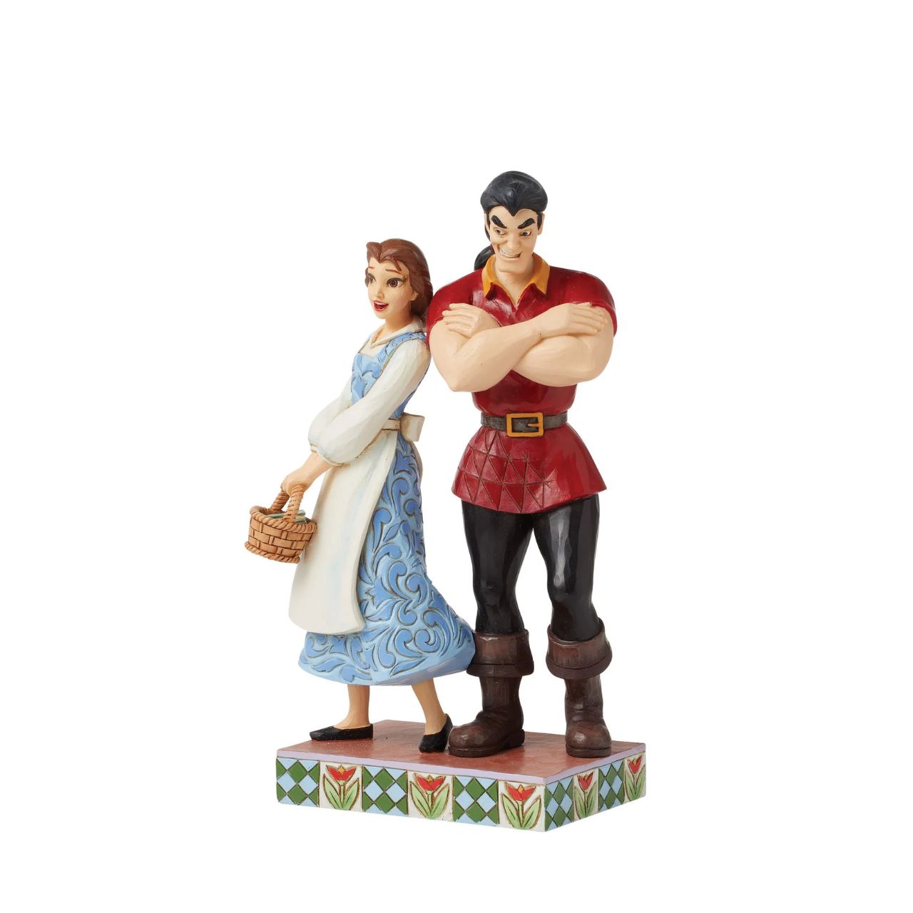 The villain of the tale with the beauty. This exciting Belle and Gaston figurine showcases two very different characters from Beauty and the Beast. Comes in fully branded package.