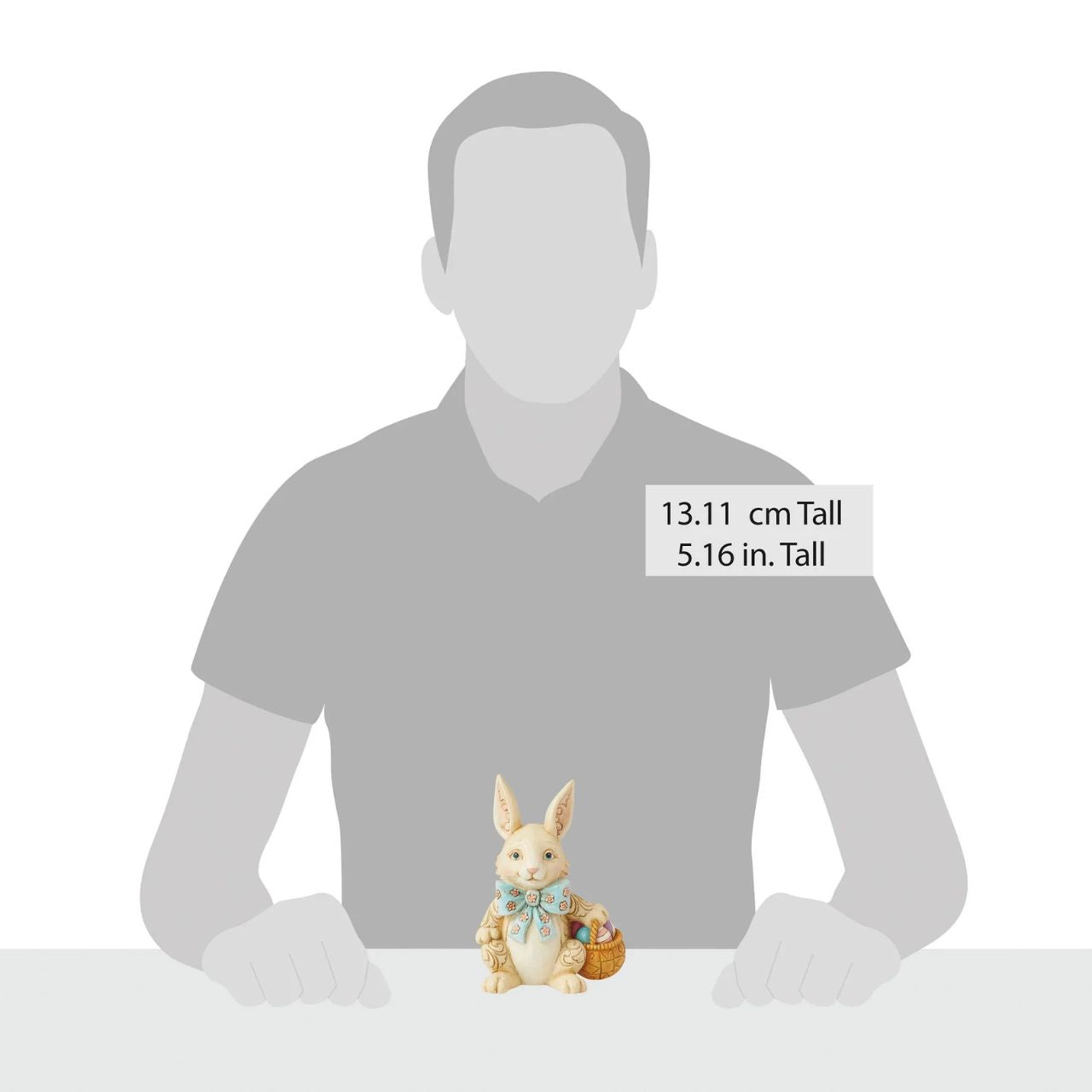 The Easter Bunny is here with this cute pint-sized figurine. Perfect for Easter and to add some colour to any collection.
