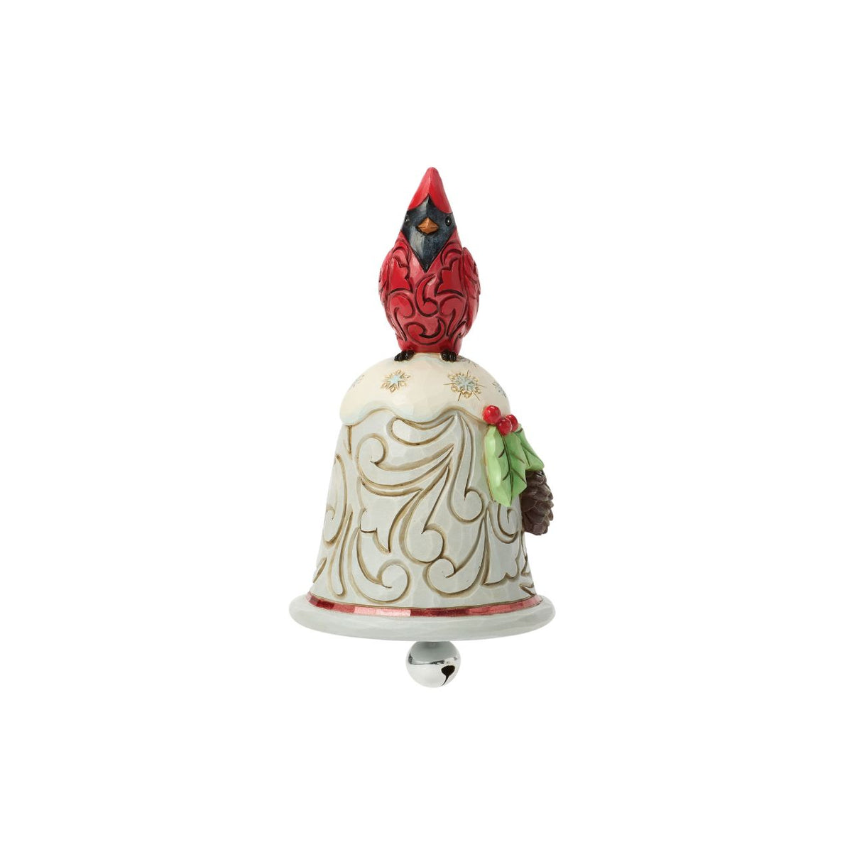 Bring the enchantment of the forest into your home with the Heartwood Creek Cardinal Bell Pint, a delightful creation by renowned artist Jim Shore.